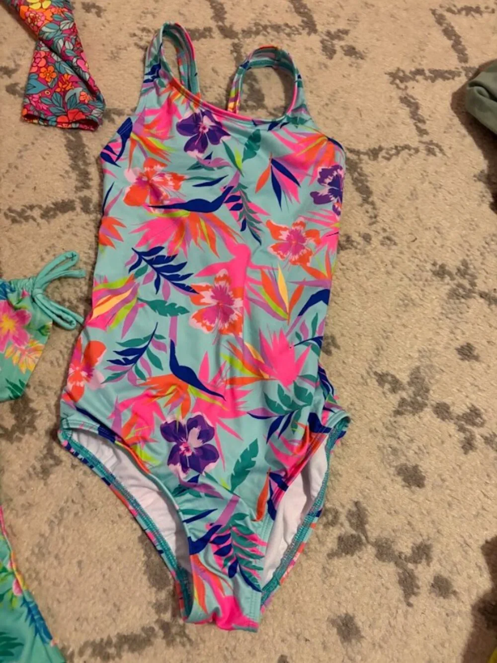 Cat and Jack and Land's End Girl Size 8 Bathing Suits